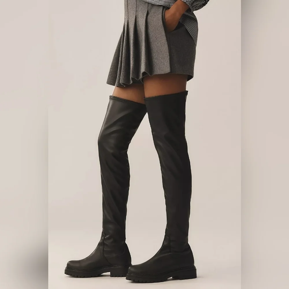 NIB Anthropologie Pilcro Over-The-Knee Combat Boots, Size EU 38